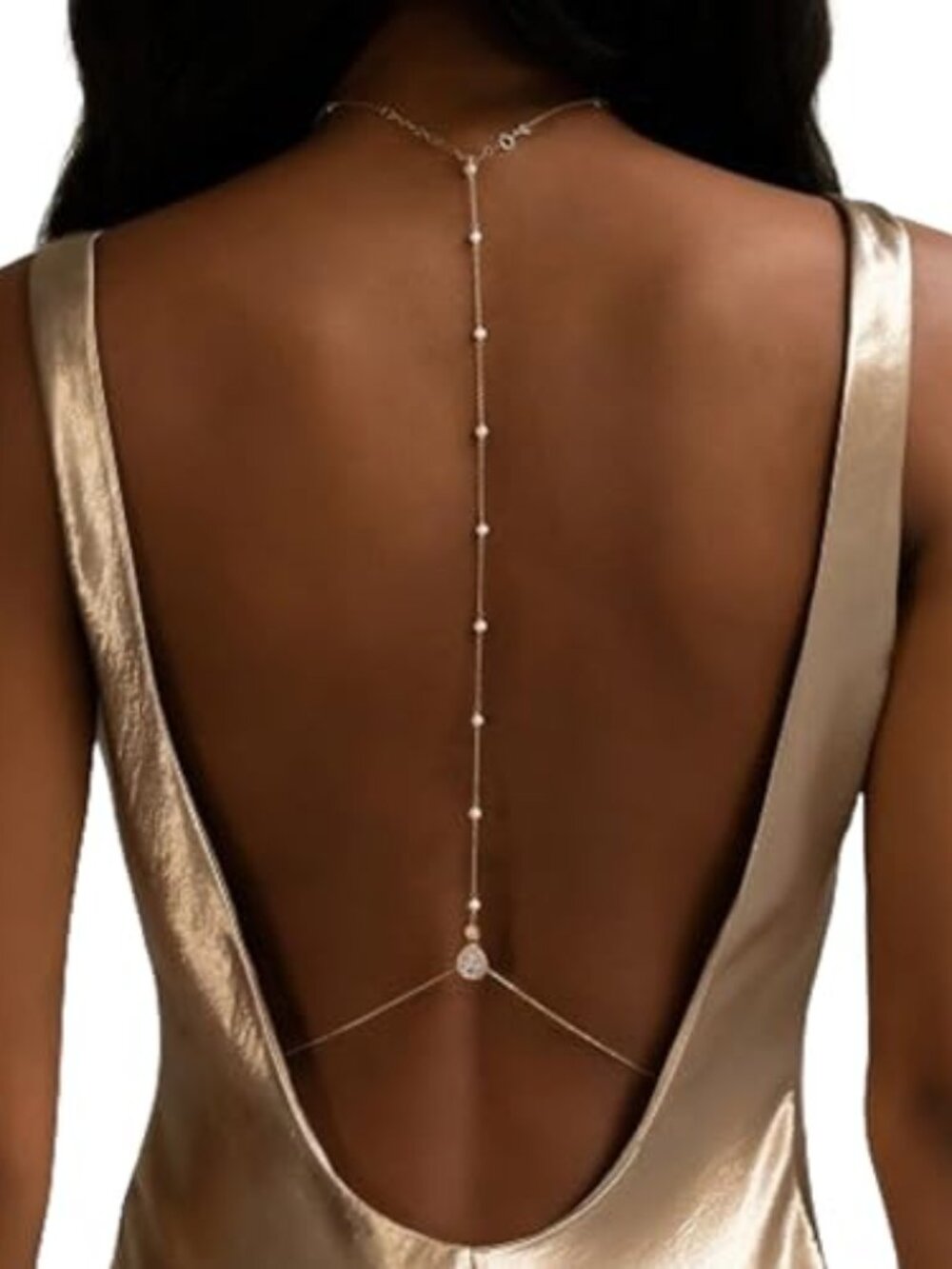 New - Rhinestone‎ Back Necklace for Backless Dress